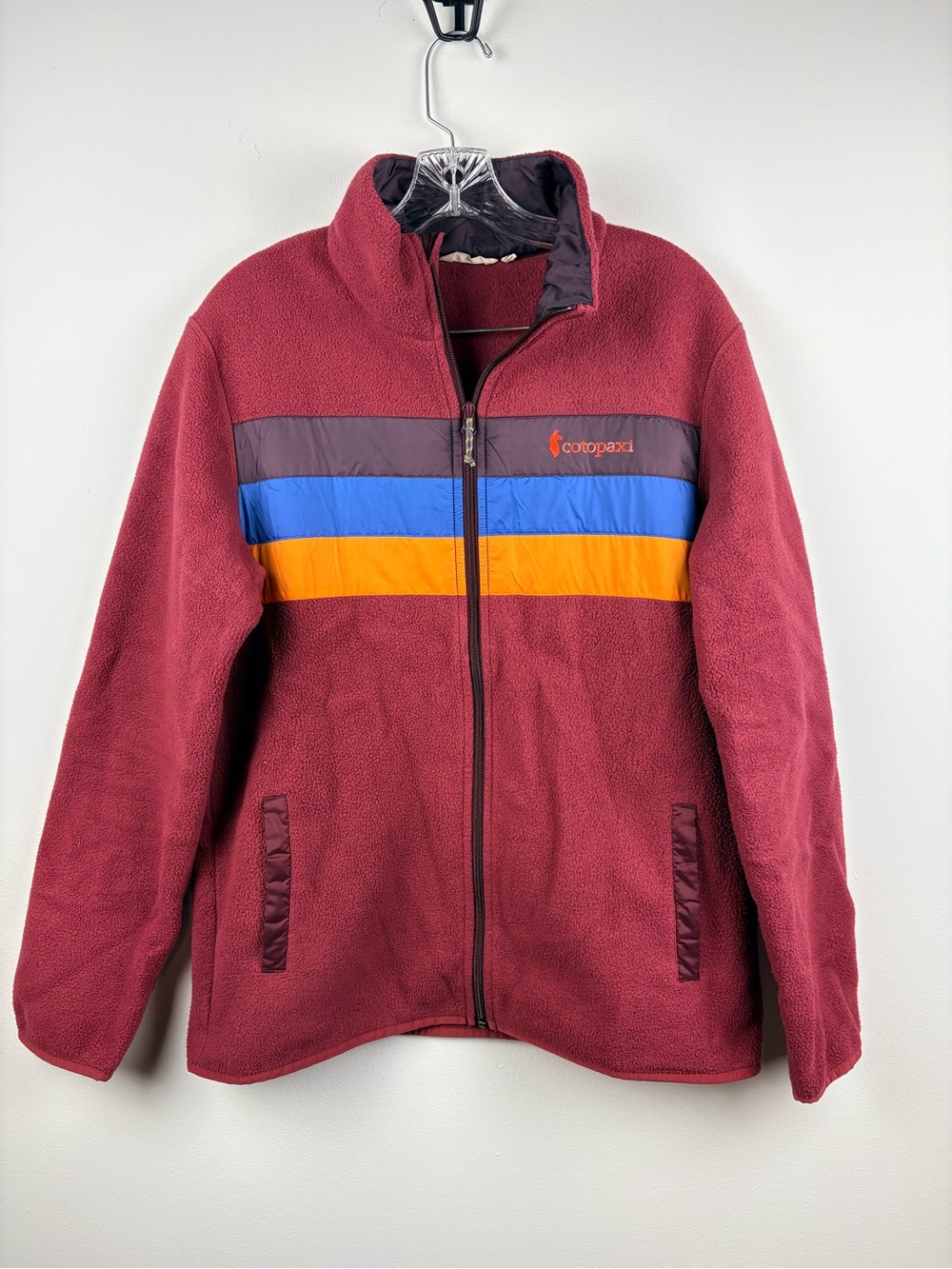 cotopax Cotopaxi Teca Fleece Full-Zip Jacket Striped/Maroon F21471M299 Men Sz M